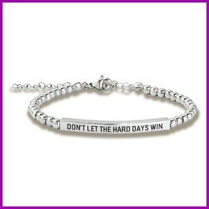 Stainless Steel Christian Bible Verse Inspirational Bracelet for Women